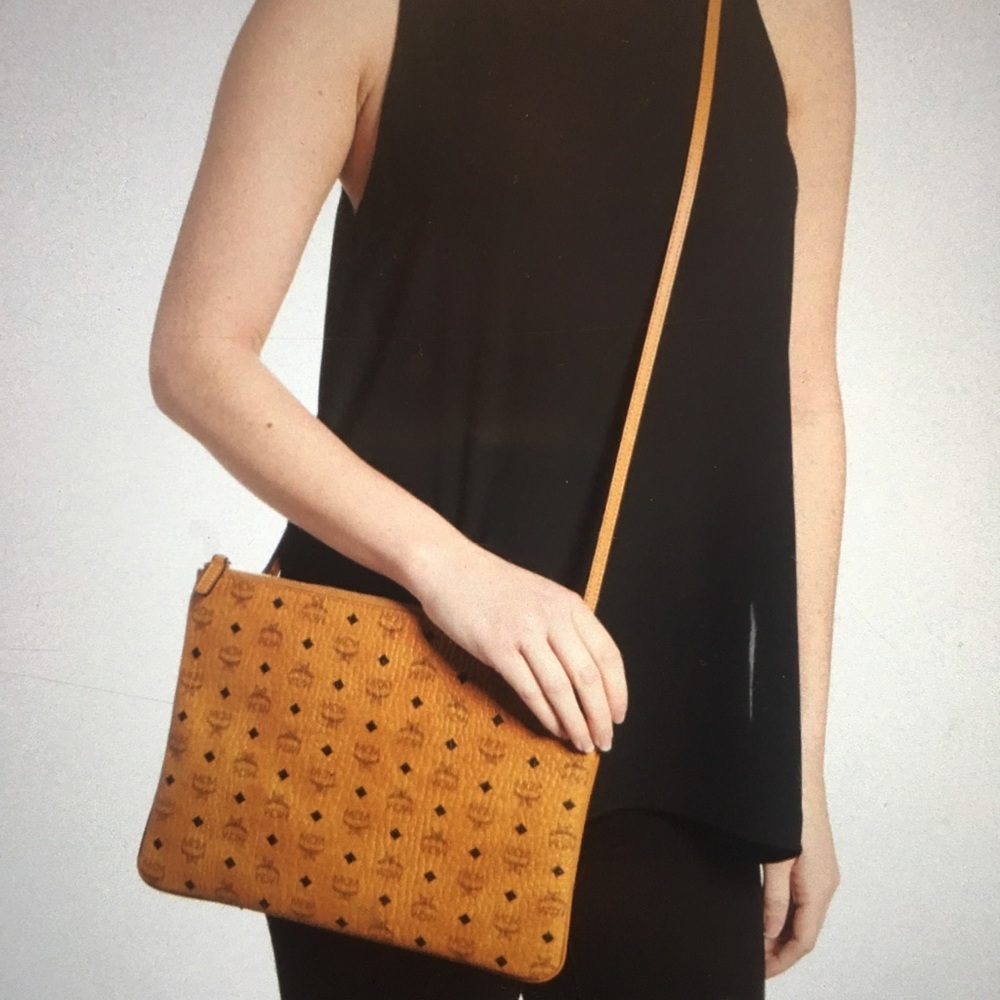 MCM visetos original pouch canvas crossbody